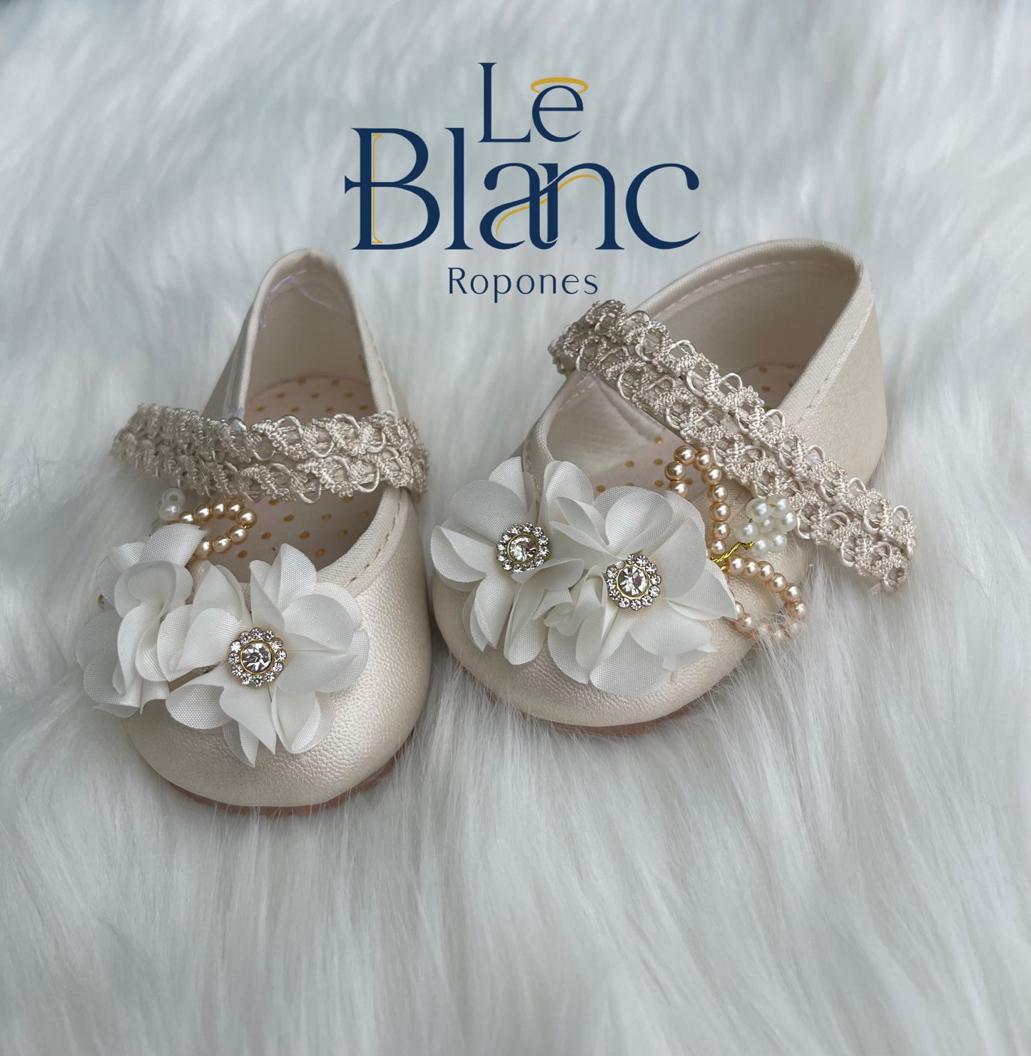 Laced and Flowered Ballerina Shoes