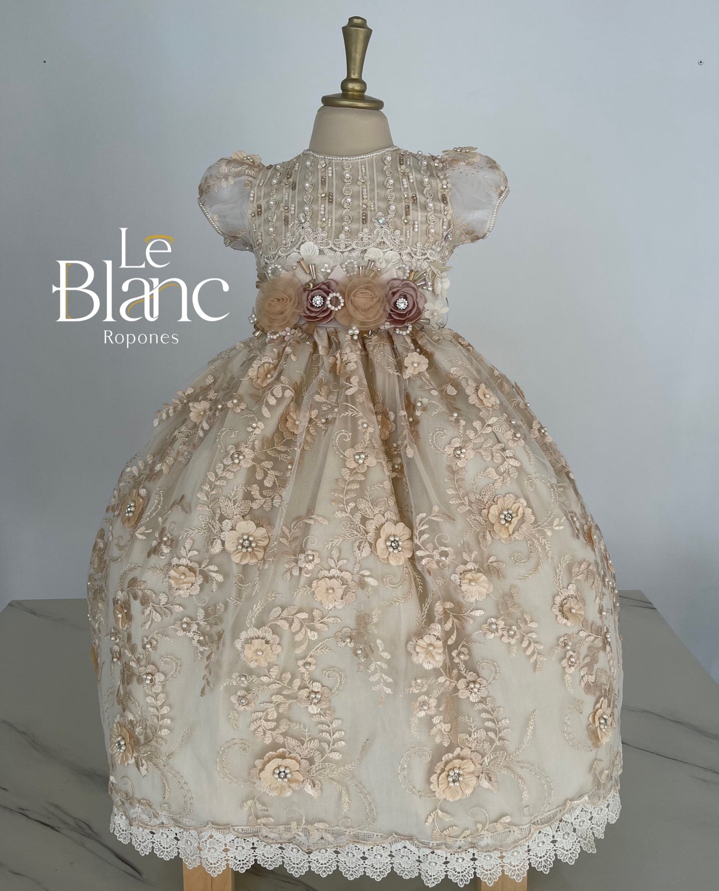 Dafne Blush Baptism Dress