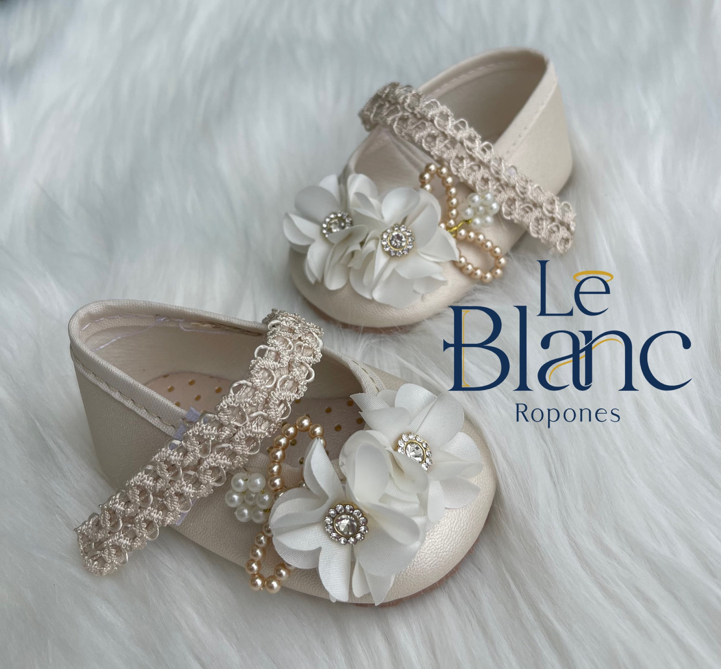 Laced and Flowered Ballerina Shoes