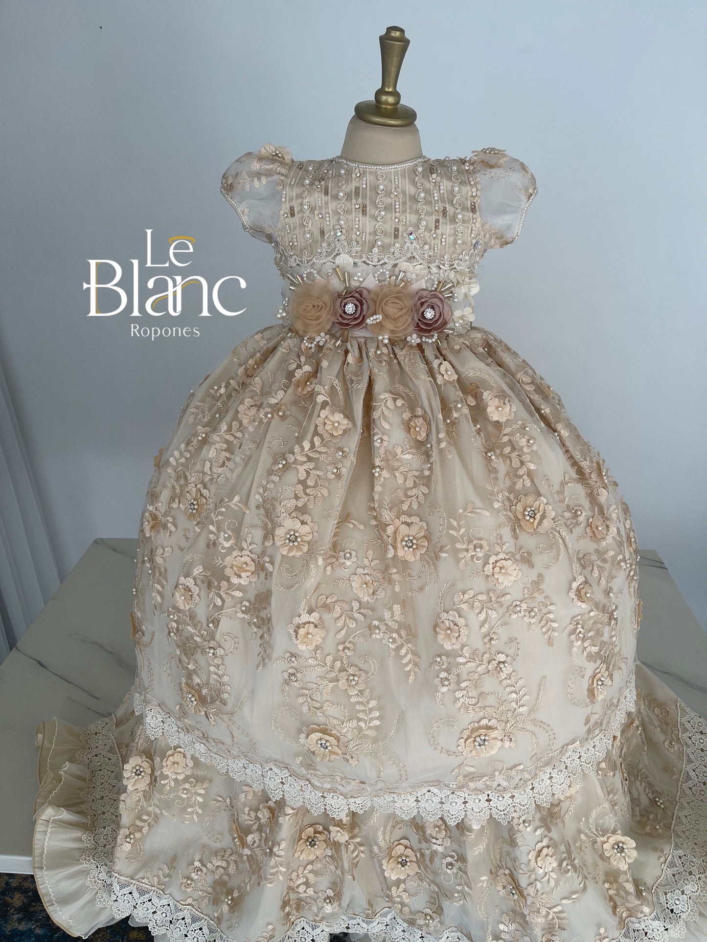 Dafne Blush Baptism Dress