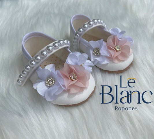 Pearls and Flowers Ballerina Shoes