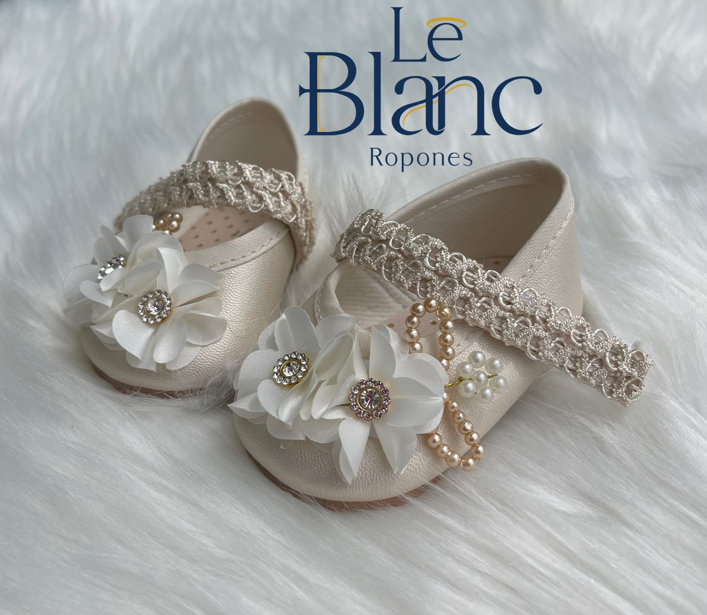 Laced and Flowered Ballerina Shoes